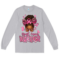 Moon Dust brest cancer warrior afro messy bun Long Sleeve Tee - texasbilliewilder