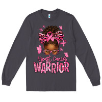 Smoke brest cancer warrior afro messy bun Long Sleeve Tee - texasbilliewilder