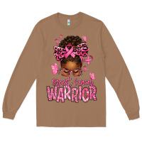 Toasted Coconut brest cancer warrior afro messy bun Long Sleeve Tee - texasbilliewilder