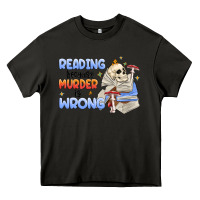 Asphalt reading because murder is wrong Heavy Core Tee - MaliasSmallBusiness