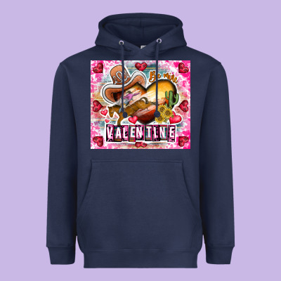 Be Mine Valentine Heavyweight Hoodie Designed By Cowhidedigitalart