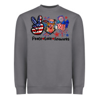 Storm Peace love fireworks 4th of july Heavyweight Sweatshirt - CowGirlArtShop