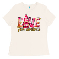 Bone love pink christmas gnome Ladies Tee - NancyCooperArtShop