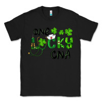 Black St. Patrick's Day One Lucky Cna Classic Tee - RanaPortraitStore