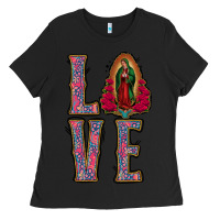 Black Love Lady Of Guadalupe Ladies Tee - Jasminsmagicworld