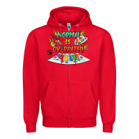 Red Normal Is Overrated Zipper Hoodie - FaDigitalArtStudio