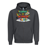 Smoke Normal Is Overrated Zipper Hoodie - FaDigitalArtStudio
