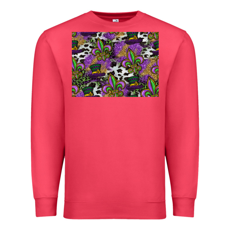 Mardi Gras Celebration Pattern Premium Sweatshirt by CowhideDigitalArt | Teevron