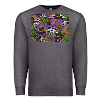 Charcoal Heather mardi gras celebration pattern Premium Sweatshirt - CowhideDigitalArt