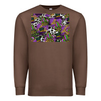 Chestnut mardi gras celebration pattern Premium Sweatshirt - CowhideDigitalArt