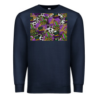 Navy mardi gras celebration pattern Premium Sweatshirt - CowhideDigitalArt
