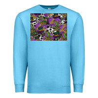Ocean Blue mardi gras celebration pattern Premium Sweatshirt - CowhideDigitalArt