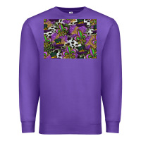 Purple mardi gras celebration pattern Premium Sweatshirt - CowhideDigitalArt