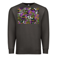Smoke mardi gras celebration pattern Premium Sweatshirt - CowhideDigitalArt