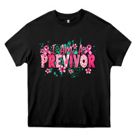 Black i am a previvor Heavy Core Tee - NancyCooperArtShop