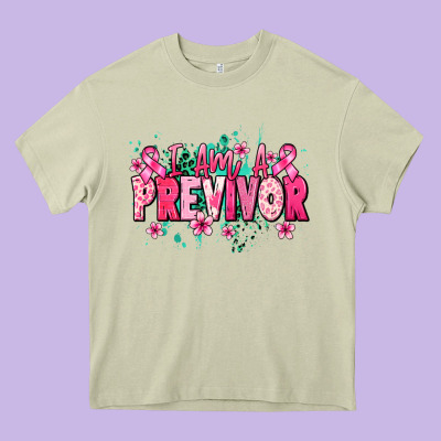 I Am A Previvor Heavy Core Tee Designed By Nancycooperartshop