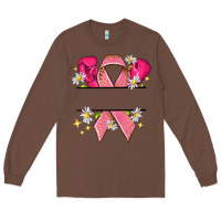 Chestnut Personalized Breast Cancer ribbon Long Sleeve Tee - NancyCooperArtShop