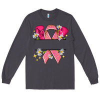Smoke Personalized Breast Cancer ribbon Long Sleeve Tee - NancyCooperArtShop