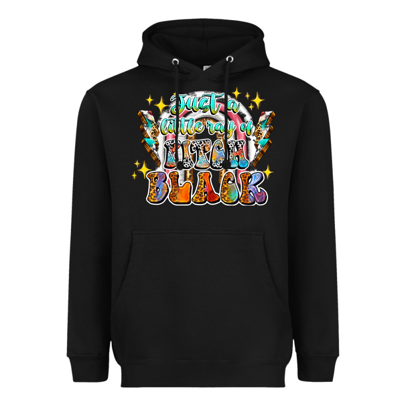 Just A Little Ray Of Pitch Black Heavyweight Hoodie by CowhideDigitalArt | Teevron