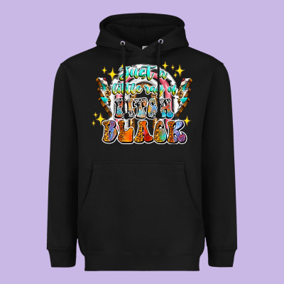 Just A Little Ray Of Pitch Black Heavyweight Hoodie Designed By Cowhidedigitalart