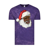 Cloud Purple african american santa Vintage Tee - RanaPortraitStore