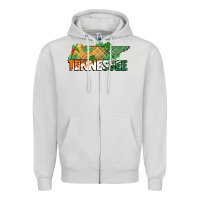 Dove Grey tennessee map st patrick's day Zipper Hoodie - FaDigitalArtStudio