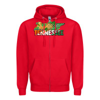 Red tennessee map st patrick's day Zipper Hoodie - FaDigitalArtStudio