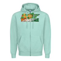 Seafoam tennessee map st patrick's day Zipper Hoodie - FaDigitalArtStudio