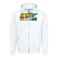 White tennessee map st patrick's day Zipper Hoodie - FaDigitalArtStudio