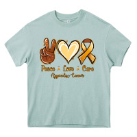Arona Peace love cure Appendix Cancer Heavy Core Tee - NancyCooperArtShop