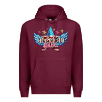Burgundy American babe Premium Hoodie - FaDigitalArtStudio