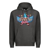Charcoal Heather American babe Premium Hoodie - FaDigitalArtStudio