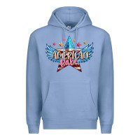 Colony Blue American babe Premium Hoodie - FaDigitalArtStudio