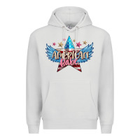 Dove Grey American babe Premium Hoodie - FaDigitalArtStudio