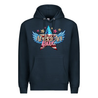 Navy American babe Premium Hoodie - FaDigitalArtStudio