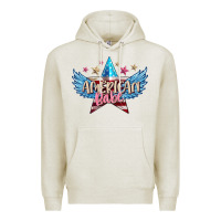 Oatmeal Heather American babe Premium Hoodie - FaDigitalArtStudio