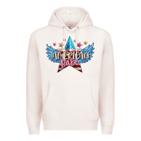 Pale Pink American babe Premium Hoodie - FaDigitalArtStudio