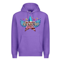 Purple American babe Premium Hoodie - FaDigitalArtStudio