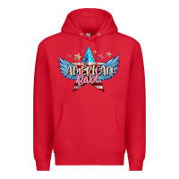 Red American babe Premium Hoodie - FaDigitalArtStudio