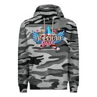 Slate Camo American babe Premium Hoodie - FaDigitalArtStudio