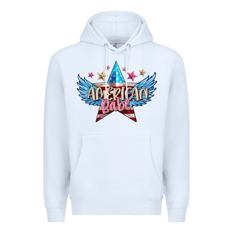 American Babe Premium Hoodie by FaDigitalArtStudio | Teevron