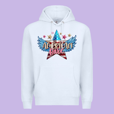 American Babe Premium Hoodie Designed By Fadigitalartstudio