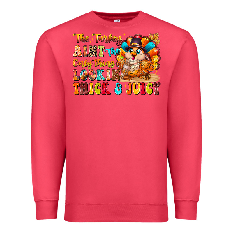Thanksgiving Turkey Humor Premium Sweatshirt by CowhideDigitalArt | Teevron