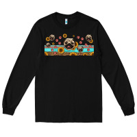 Black western pug dogs Long Sleeve Tee - Jasminsmagicworld