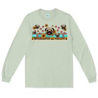 Matcha western pug dogs Long Sleeve Tee - Jasminsmagicworld