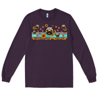 Plum western pug dogs Long Sleeve Tee - Jasminsmagicworld