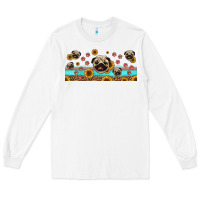 White western pug dogs Long Sleeve Tee - Jasminsmagicworld
