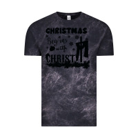 Cloud Black Christmas Begins With Christ Vintage Tee - Bettercallsaul