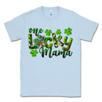 Dusty Blue st. patrick's day one lucky mama Classic Tee - RanaPortraitStore
