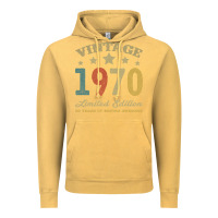Vintage Mustard Vintage 1970 Limited Edition 50 Years Of Being Awesome Vintage Hoodie - Bettercallsaul